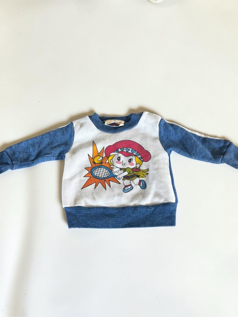 ICZ Baby Tennis Sweatshirt 12M Girl Graphic Made in Taiwan